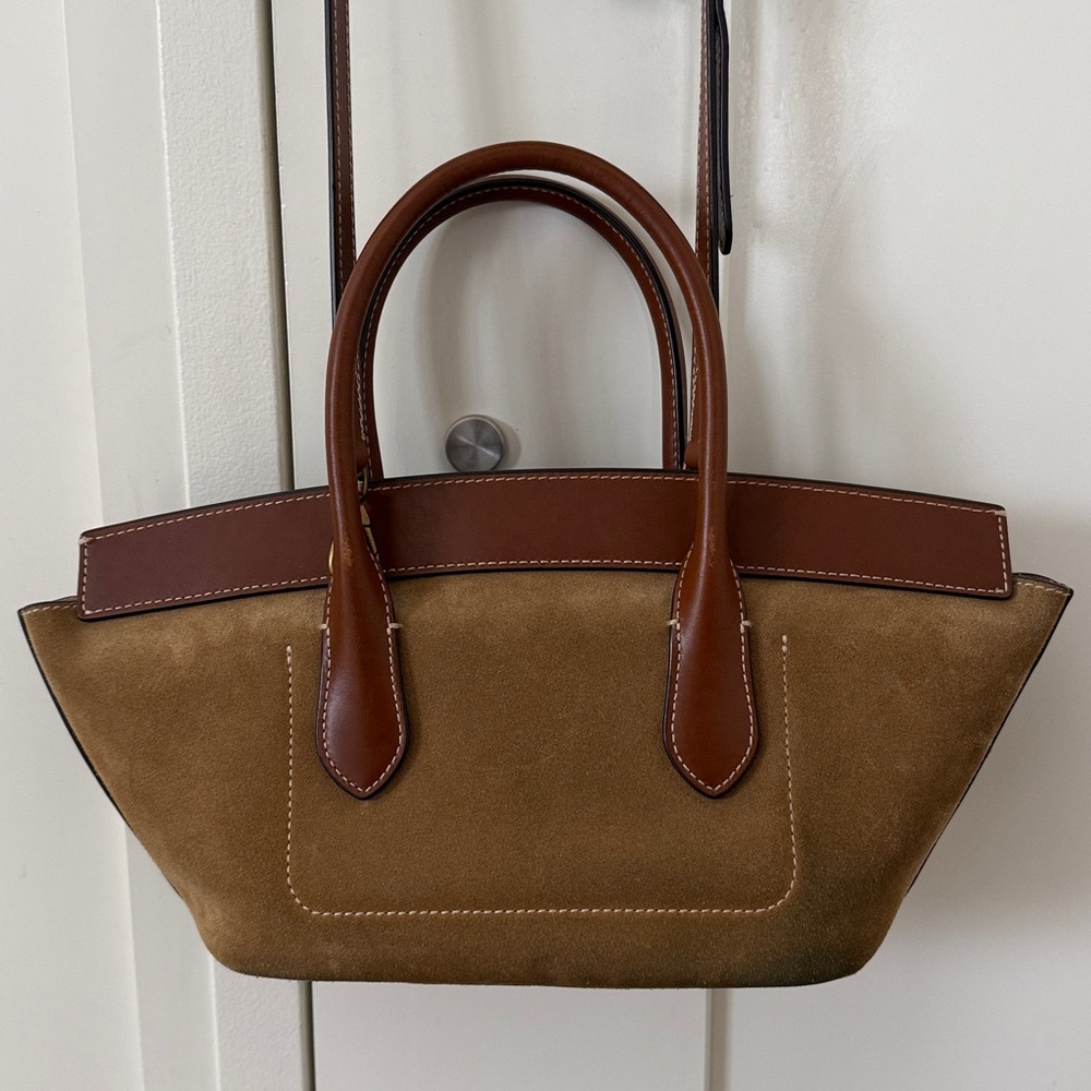 POLO Ralph Lauren East-West Suede Satchel - Picture 2 of 10